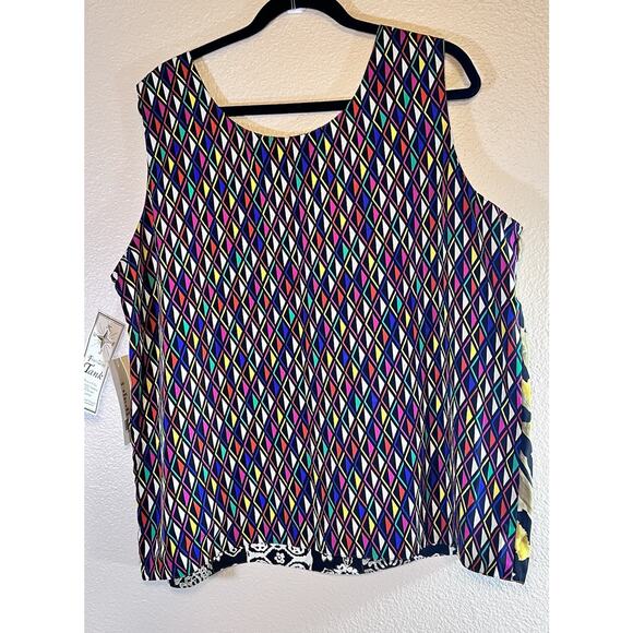 NWT Jordan Woman Plus 2X Four-way Tank Top Multi-Print - Picture 2 of 8
